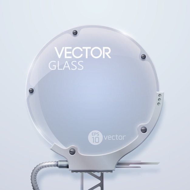 Kostenloser Vektor technologie glas runde banner