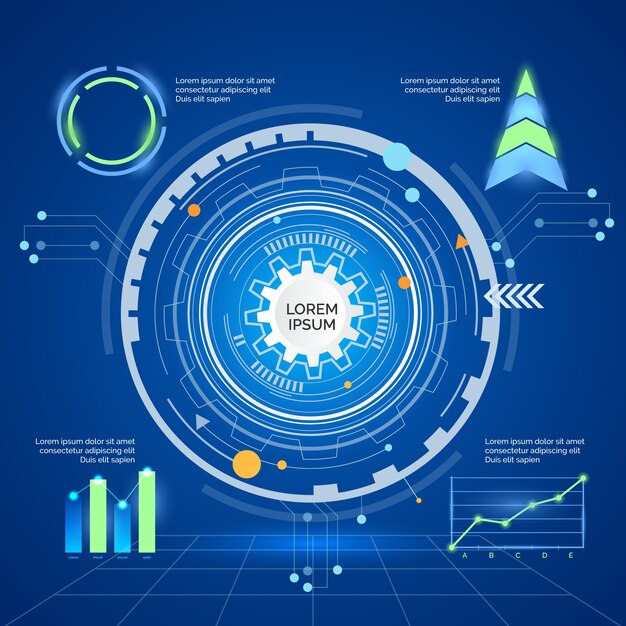 Technologie Infografiken Design