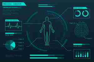 Kostenloser Vektor technologie medizinische infografik