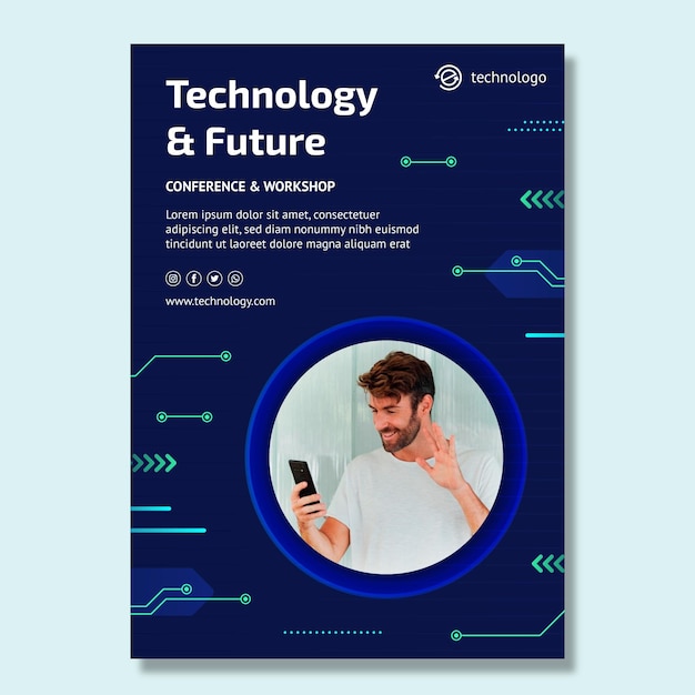 Technologie- und Zukunfts-Vertikalflyer
