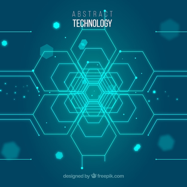 Technologiehintergrund mit punkten ans linien