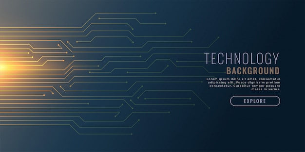 Kostenloser Vektor technologiehintergrund mit schaltplan