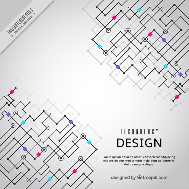 Kostenloser Vektor technologische grauen hintergrund
