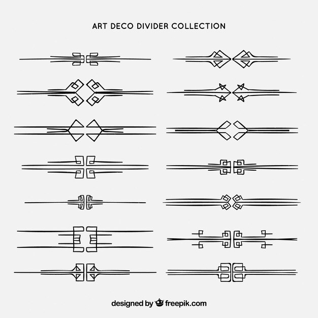 Teiler-Kollektion im Art Deco Stil