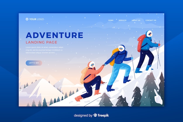 Template-adventure-landing-page