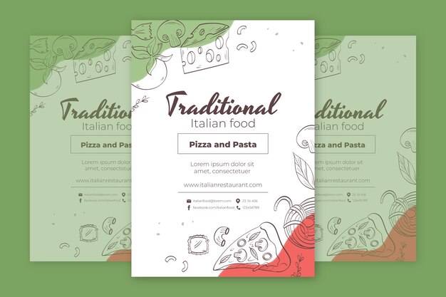 Template-Design für italienische Restaurants