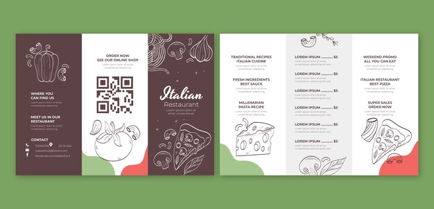 Template-Design für italienische Restaurants