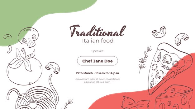 Template-Design für italienische Restaurants