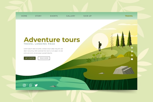 Template landing page reisen