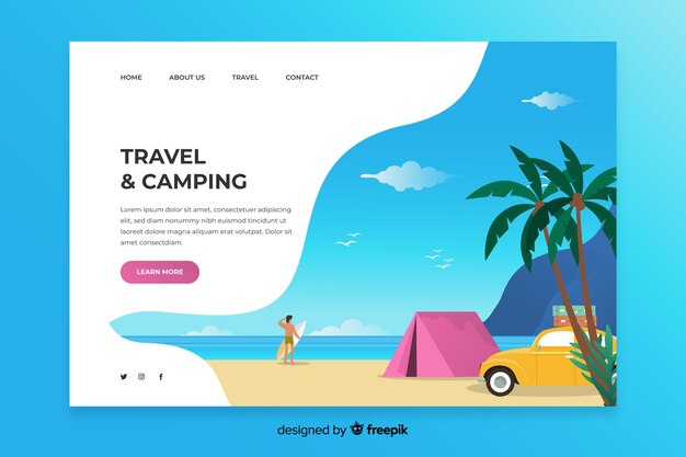 Template-reise- und camping-landingpage