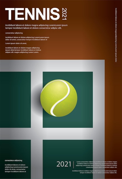 Kostenloser Vektor tennis championship poster vorlage