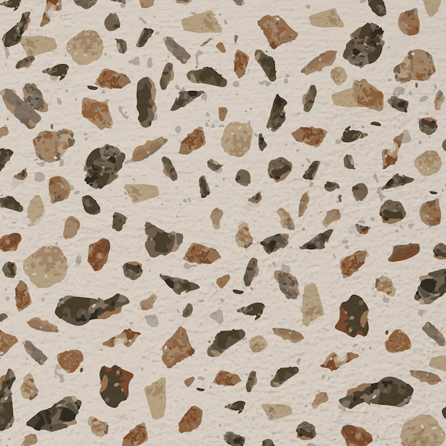 Terrazzo-hintergrund, ästhetischer erdton-designvektor