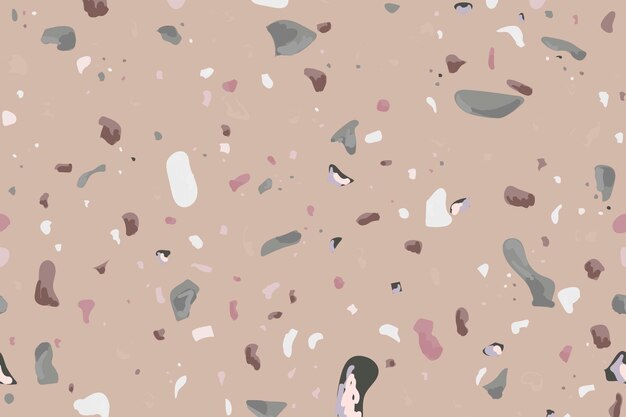 Terrazzo-nahtloser Musterhintergrund in Braun