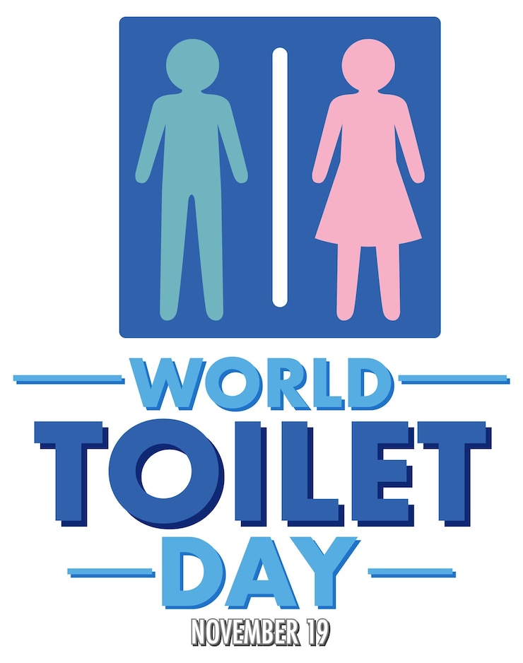 Kostenlose Vektor textdesign zum welttoilettentag