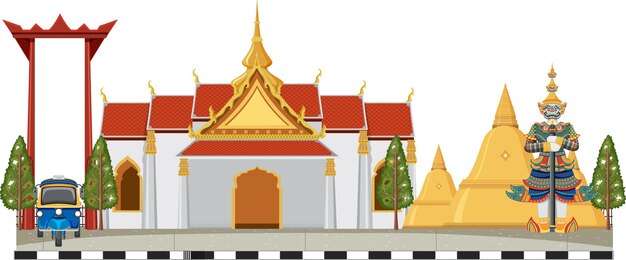 Thailand ikonischer Tourismusattraktionshintergrund