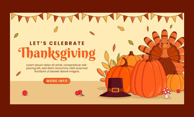 Kostenloser Vektor thanksgiving-feier-social-media-promo-vorlage