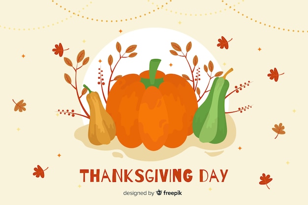 Thanksgiving-Hintergrund im flat Design