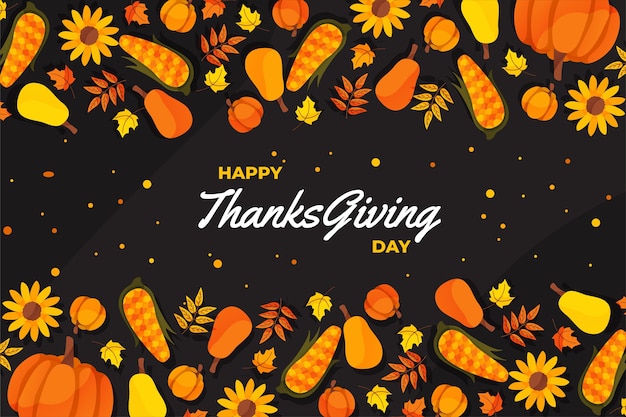 Thanksgiving-Hintergrund im flat Design