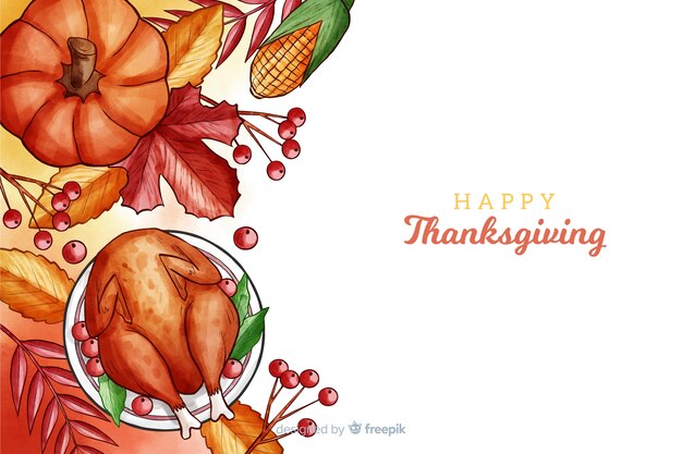 Thanksgiving Hintergrund in Aquarell