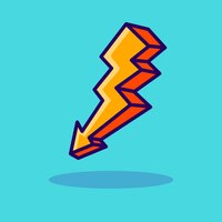 Kostenloser Vektor thunderbolt-symbol illustration