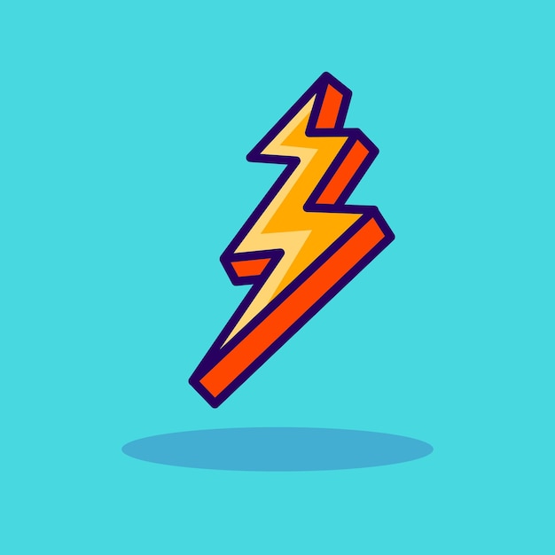 Kostenloser Vektor thunderbolt-symbol illustration