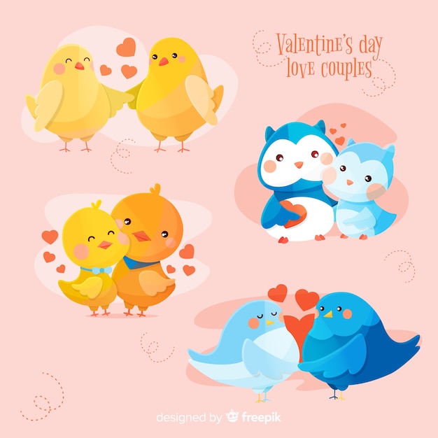 Tierpaar collecion des valentinstags