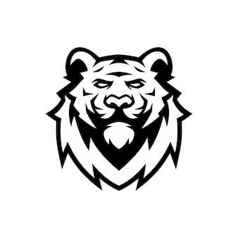 Tigerkopf-umriss-silhouette-logo
