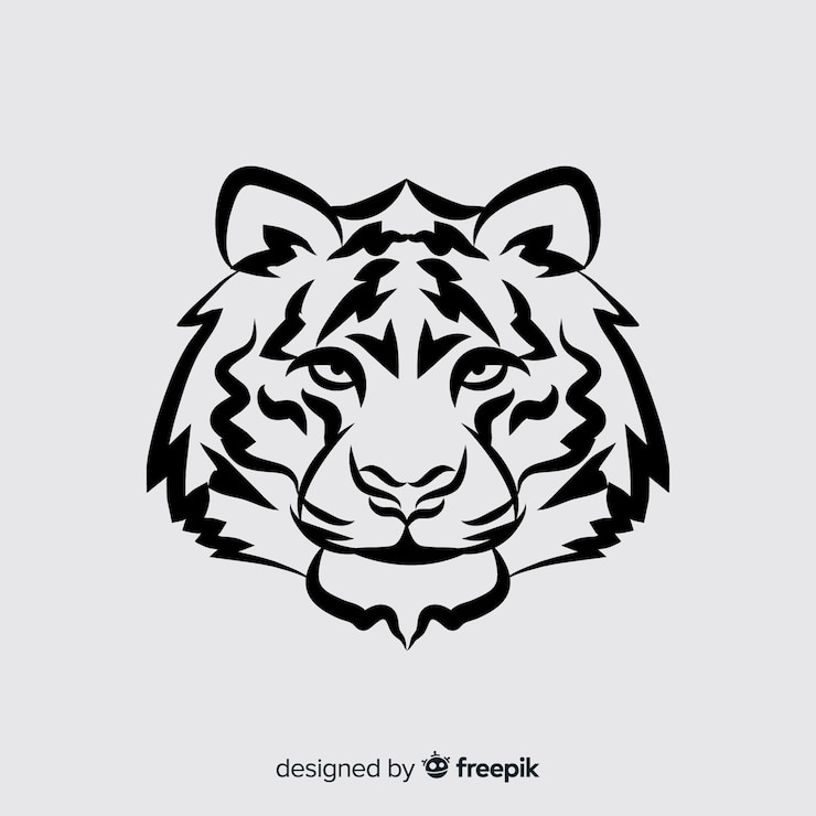 Kostenlose Vektor tigerkopf