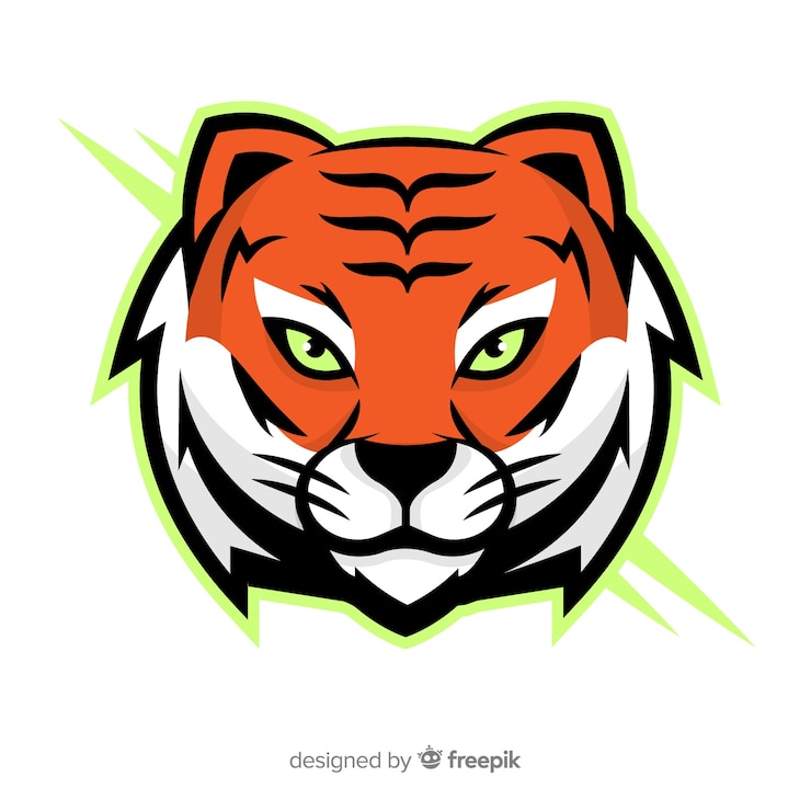 Kostenlose Vektor tigerkopf