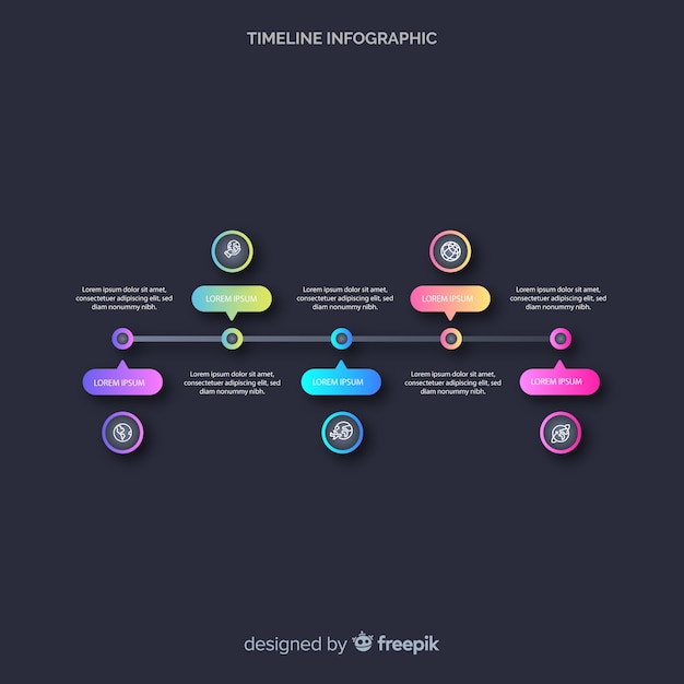 Kostenloser Vektor timeline-infografik