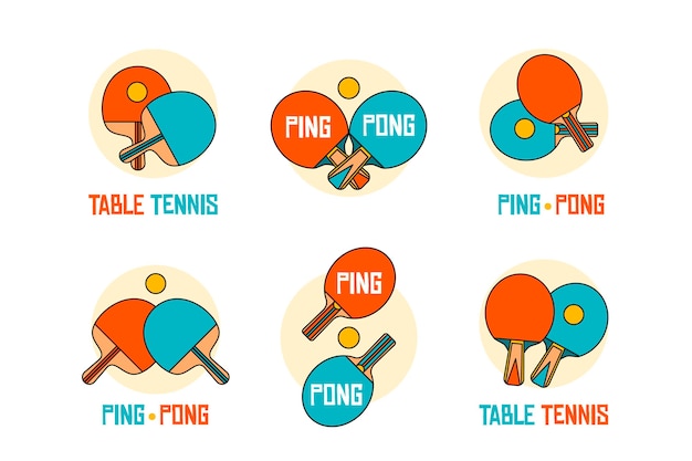 Tischtennis-logo-kollektion
