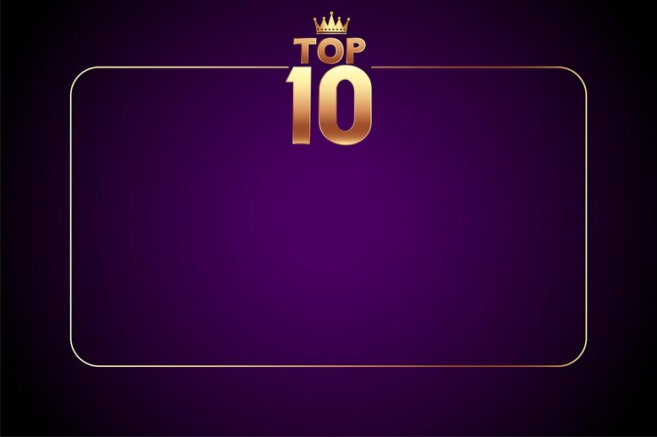 Kostenlose Vektor top 10 sieg-hintergrund mit kronen-symbol und textraum
