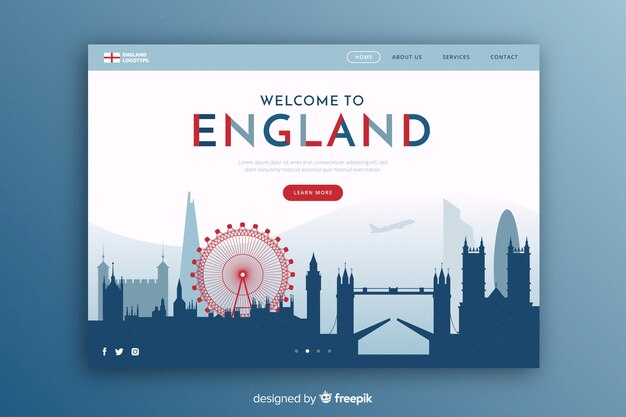Touristische Einladung nach England Vorlage