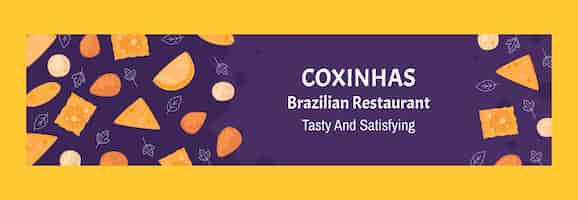 Kostenloser Vektor traditionelles brasilianisches restaurant-twitch-banner