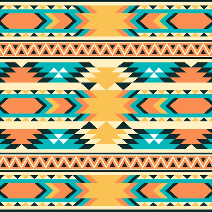 Kostenlose Vektor traditionelles indianisches muster des flachen designs