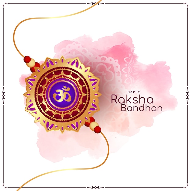 Traditionelles indisches festival happy raksha bandhan grußkartendesign