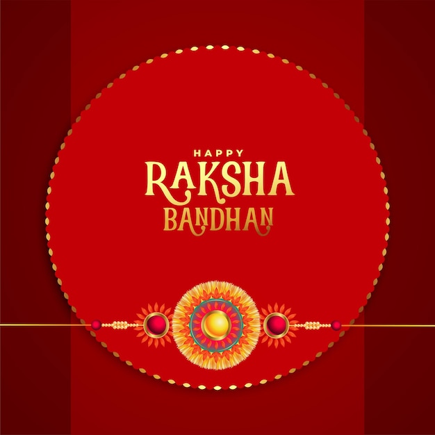 Kostenloser Vektor traditionelles raksha-bandhan-grußkartendesign