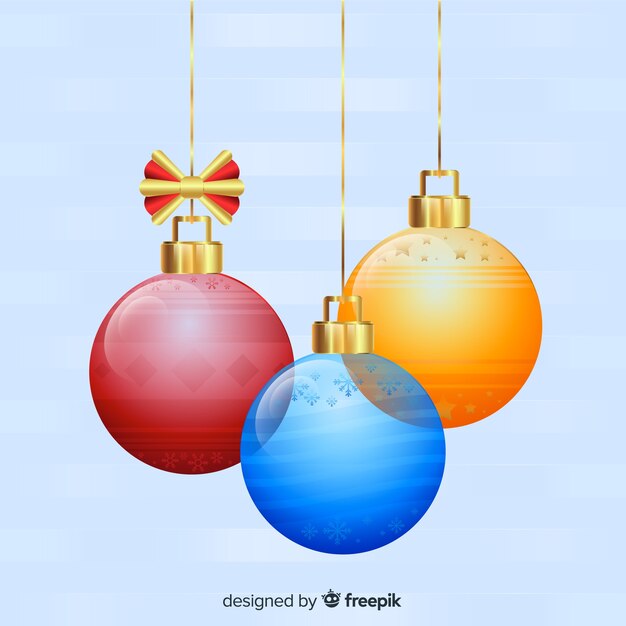 Transparente Weihnachtsballsammlung mit eleganter Art