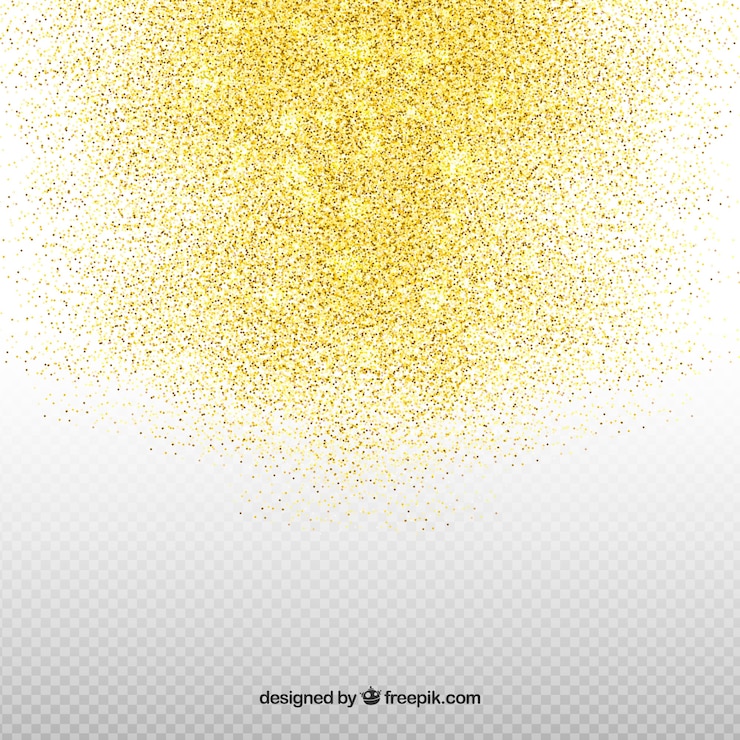 Kostenlose Vektor transparenter goldener funkelnhintergrund