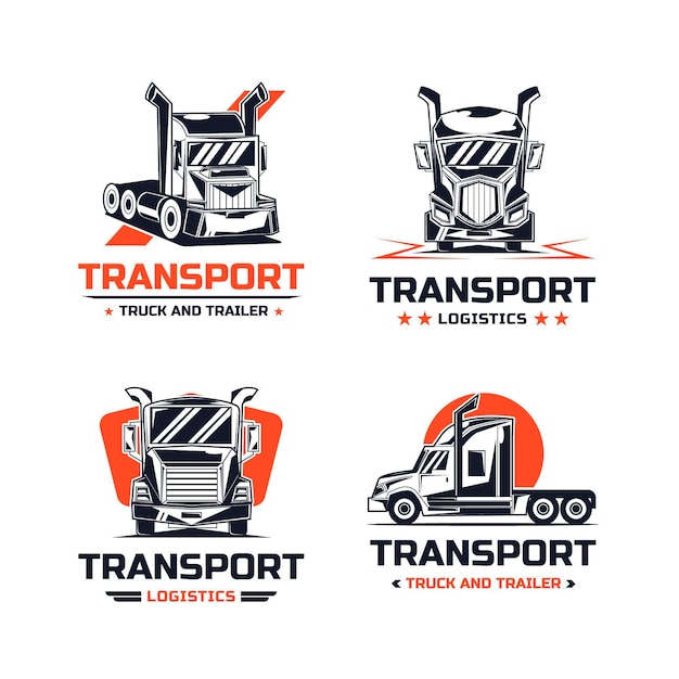 Kostenloser Vektor transport logo design pack