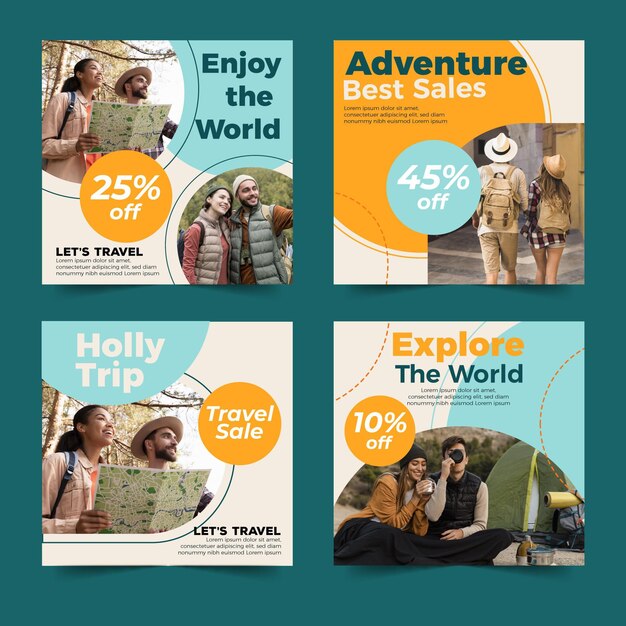 Travel Instagram Post Sammlung
