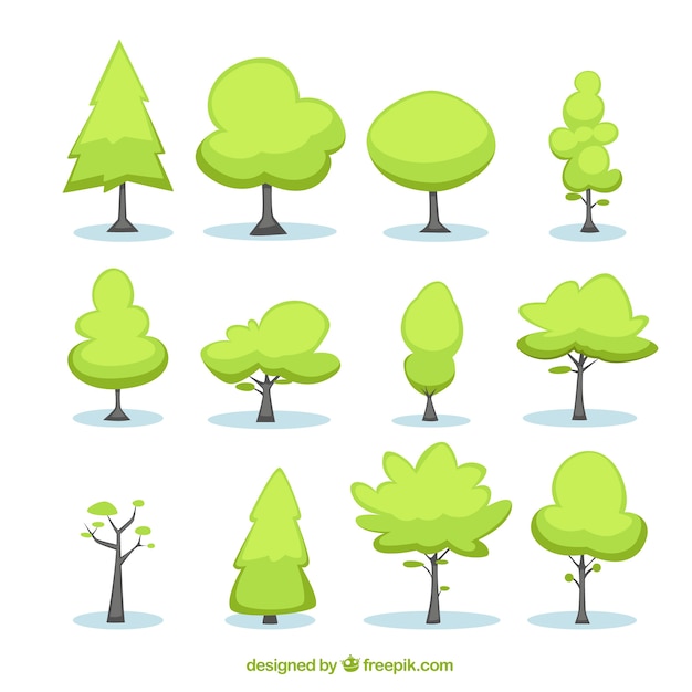 Kostenloser Vektor trees illustration