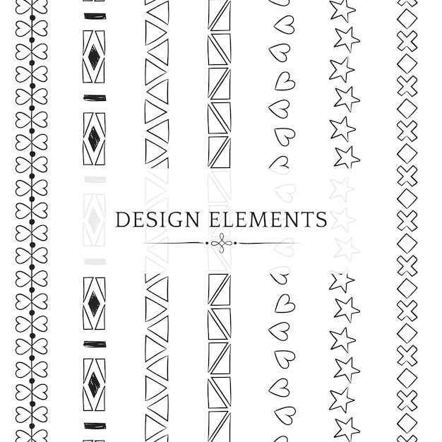 Kostenloser Vektor trennlinie designelemente sammlung