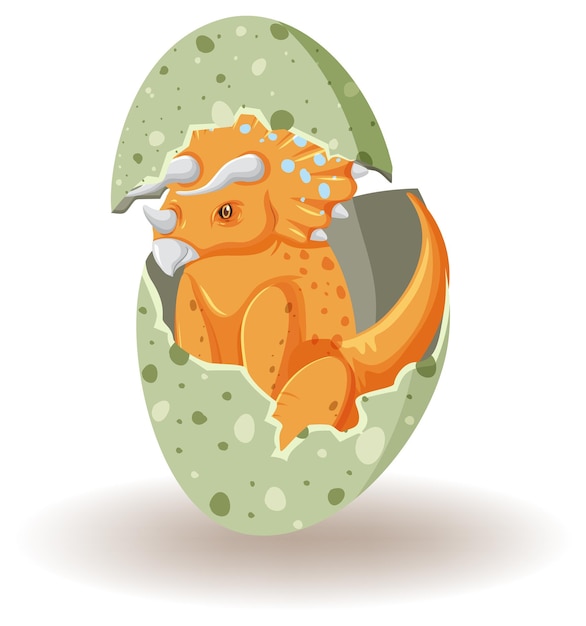 Triceratops schlüpfen aus dem ei