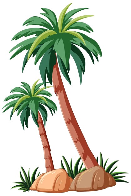 Tropische Palmen auf einer abgelegenen Insel