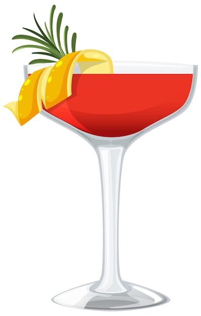 Tropischer Cocktail in elegantem Glas