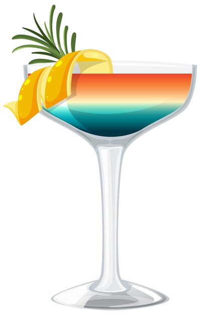 Tropischer Cocktail in elegantem Glas