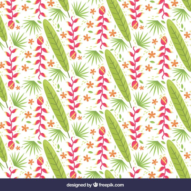 Tropisches Muster mit Blättern