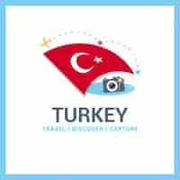 Kostenloser Vektor türkei reisen logo