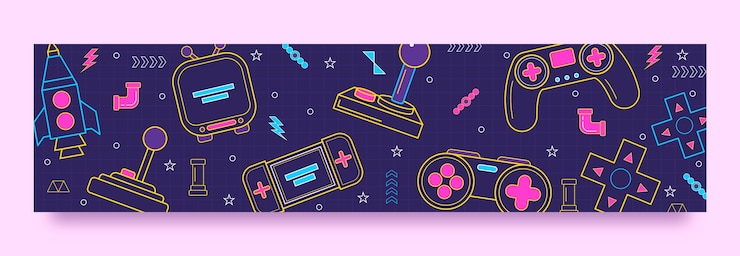 Kostenlose Vektor twitch-banner für die spielnacht